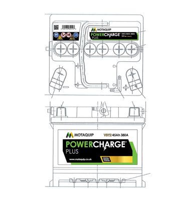  VBY2 MOTAQUIP Стартерная аккумуляторная батарея