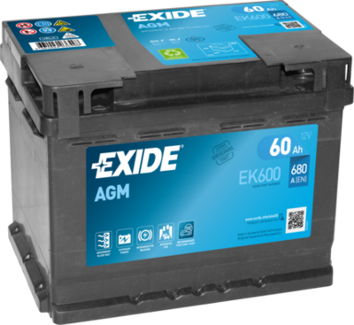  EK600 EXIDE Стартерная аккумуляторная батарея