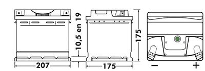  EB443 EXIDE Стартерная аккумуляторная батарея