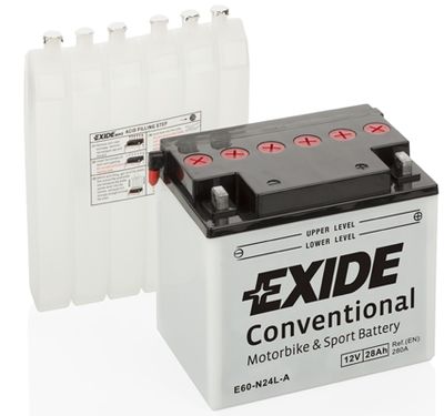  E60N24LA EXIDE Стартерная аккумуляторная батарея