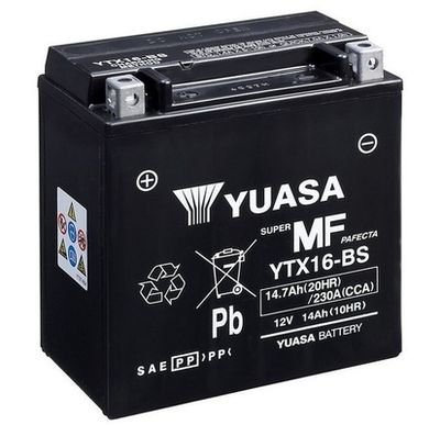  YTX16BS YUASA Стартерная аккумуляторная батарея