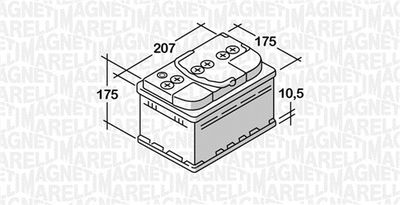  068044042030 MAGNETI MARELLI Стартерная аккумуляторная батарея