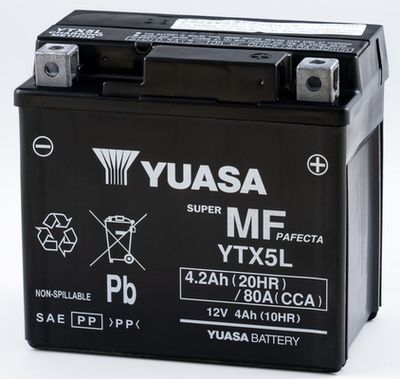  YTX5L YUASA Стартерная аккумуляторная батарея