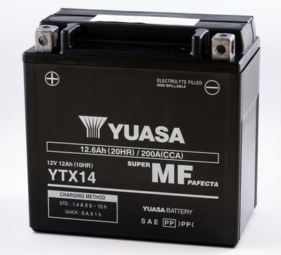  YTX14 YUASA Стартерная аккумуляторная батарея