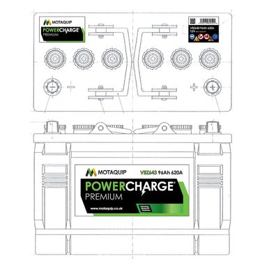  VBZ643 MOTAQUIP Стартерная аккумуляторная батарея
