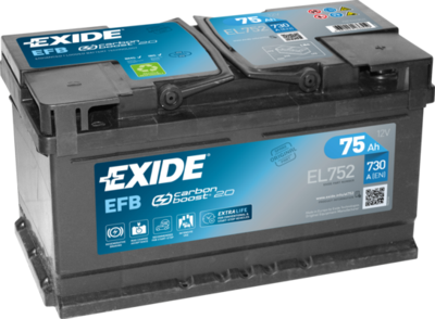  EL752 EXIDE Стартерная аккумуляторная батарея