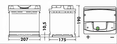  EA531 EXIDE Стартерная аккумуляторная батарея