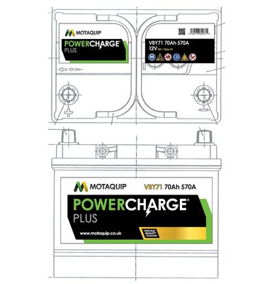  VBY71 MOTAQUIP Стартерная аккумуляторная батарея