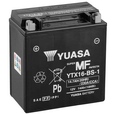  YTX16BS1 YUASA Стартерная аккумуляторная батарея