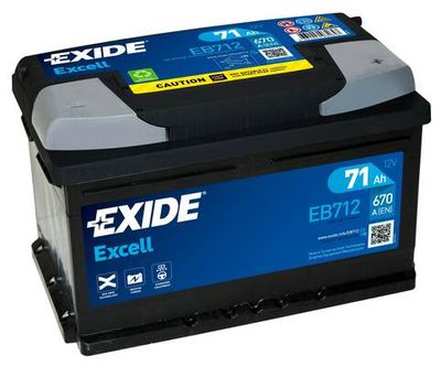  EB712 EXIDE Стартерная аккумуляторная батарея