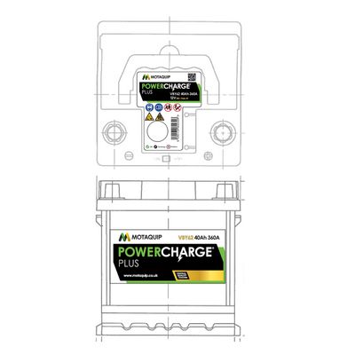  VBY62 MOTAQUIP Стартерная аккумуляторная батарея