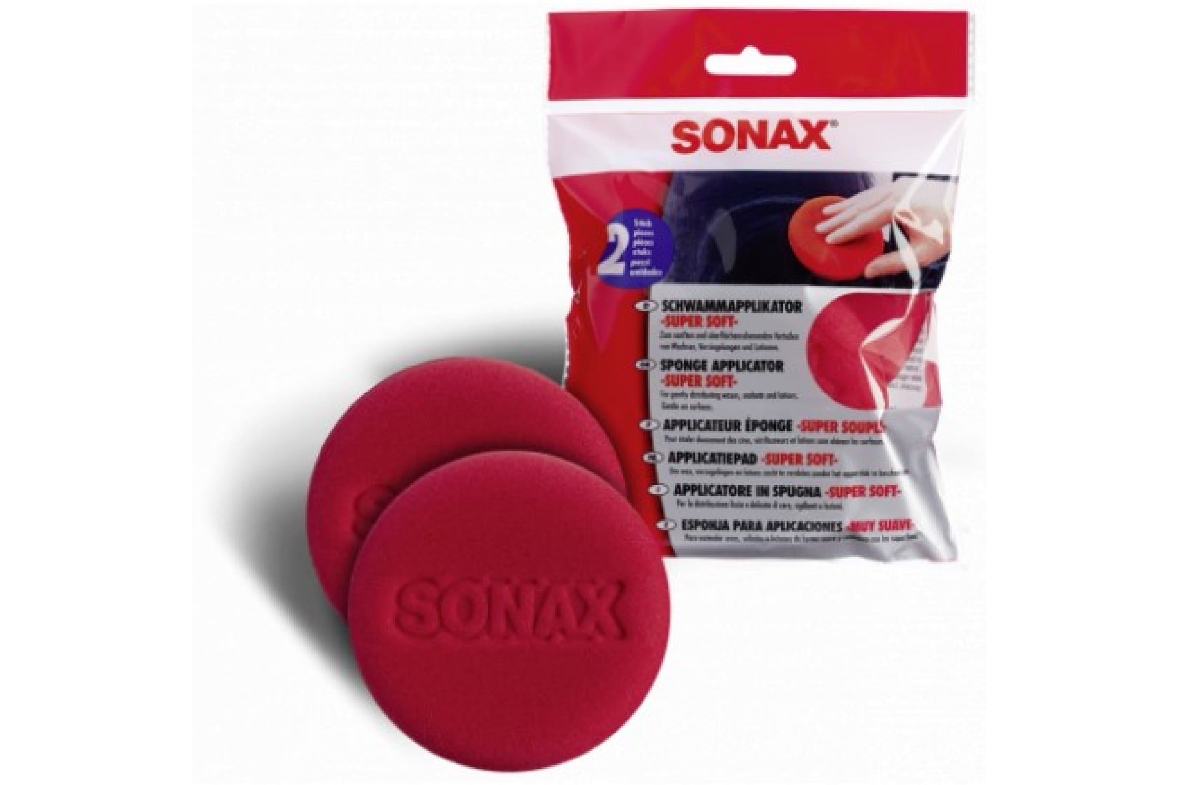  Губка чистящая для ухода за лакокрасочным покрытием Sonax 2 шт