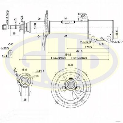  GSA334320 G.U.D.Амортизатор