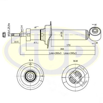  GSA341227 G.U.D.Амортизатор