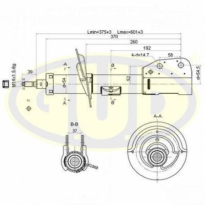  GSA777004 G.U.D.Амортизатор