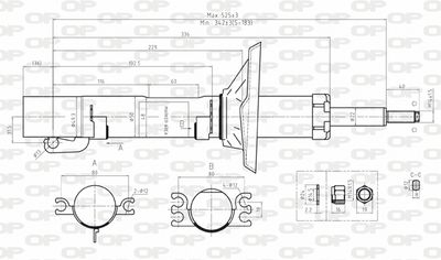  SAB802431 OPEN PARTS Амортизатор