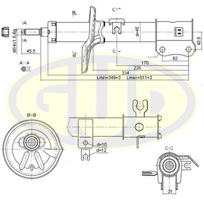  GSA333418 G.U.D.Амортизатор