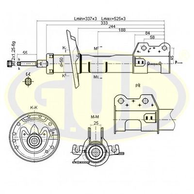  GSA339715 G.U.D.Амортизатор