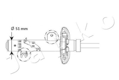  MJ01131 JAPKO Амортизатор