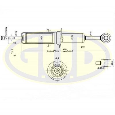  GSA341340 G.U.D.Амортизатор