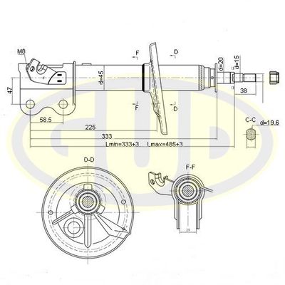  GSA333115 G.U.D.Амортизатор