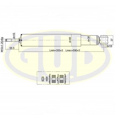  GSA343282 G.U.D.Амортизатор