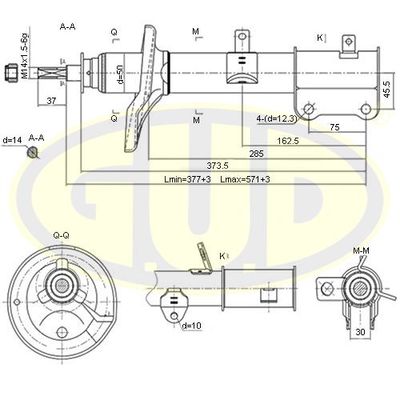  GSA333117 G.U.D.Амортизатор