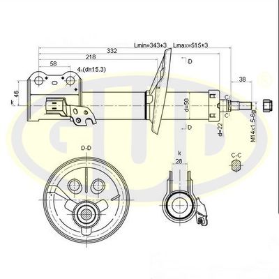  GSA334172 G.U.D.Амортизатор