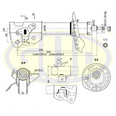  GSA339722 G.U.D.Амортизатор