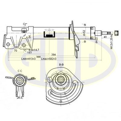 GSA334643 G.U.D.Амортизатор