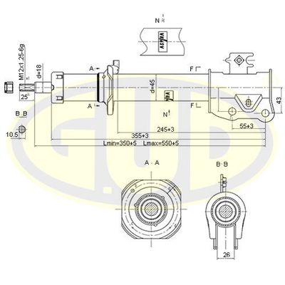  GSA332120 G.U.D.Амортизатор