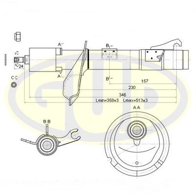  GSA333709 G.U.D.Амортизатор