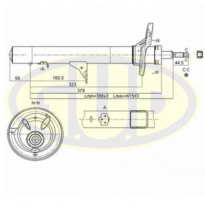  GSA235619 G.U.D.Амортизатор