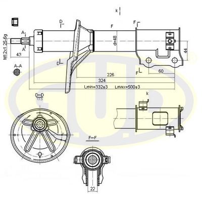  GSA333366 G.U.D.Амортизатор
