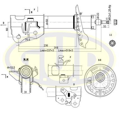  GSA339723 G.U.D.Амортизатор