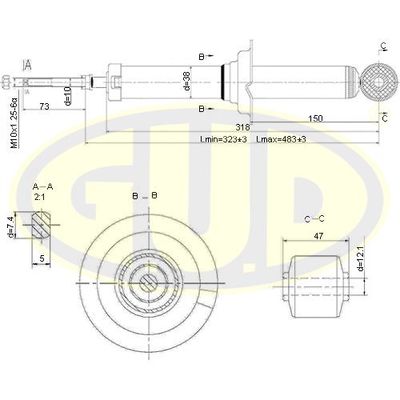  GSA341361 G.U.D.Амортизатор