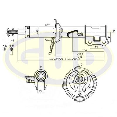  GSA332501 G.U.D.Амортизатор