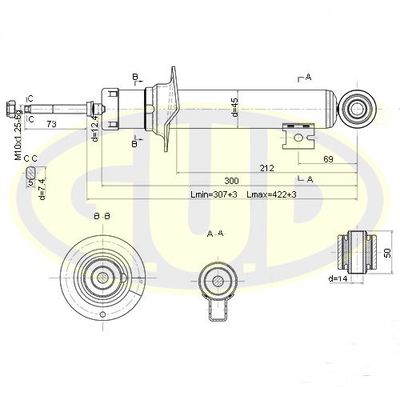 GSA777010 G.U.D.Амортизатор
