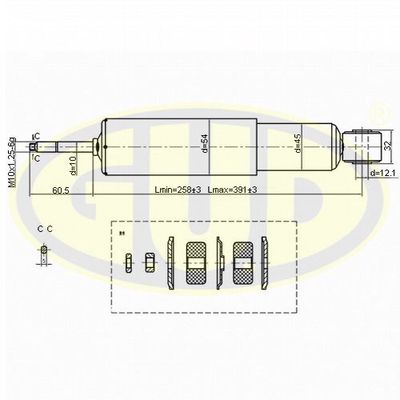  GSA344279 G.U.D.Амортизатор