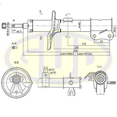  GSA333417 G.U.D.Амортизатор