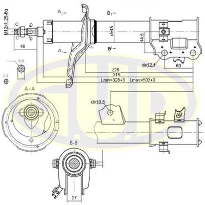  GSA333516 G.U.D.Амортизатор