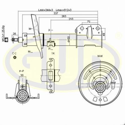  GSA777009 G.U.D.Амортизатор