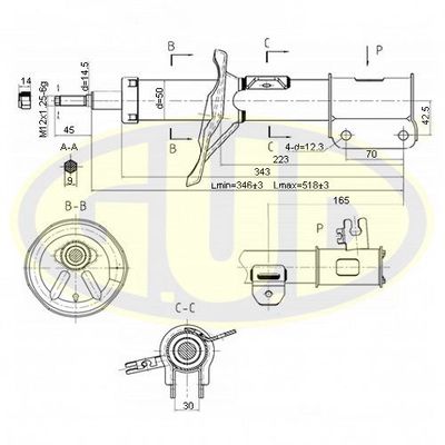  GSA339030 G.U.D.Амортизатор