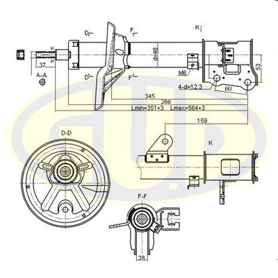  GSA333504 G.U.D.Амортизатор