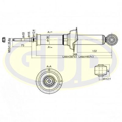  GSA340060 G.U.D.Амортизатор