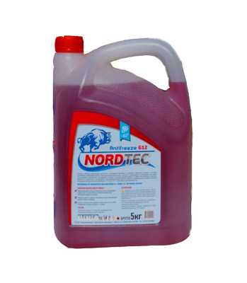  Антифриз NORDTEC NORDTEC ANTIFREEZE-40 G12 КРАСНЫЙ 5КГ