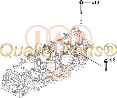  11911060 IAP QUALITY PARTS Комплект болтов головки цилидра