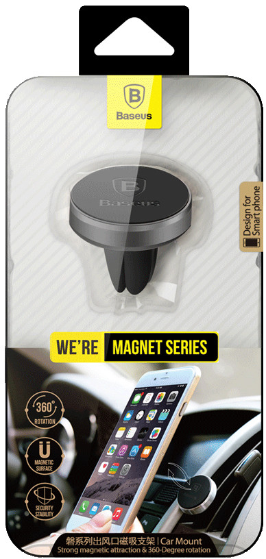  Магнитный автомобильный держатель Baseus Magnet Car Mount Space Grey