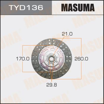  TYD136 MASUMA Диск сцепления