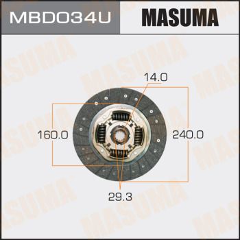  MBD034U MASUMA Диск сцепления